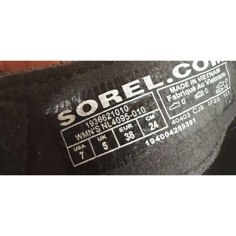 Sorel Women’s Size 7 Black Strappy Ankle Strap Sandals NL4095-010